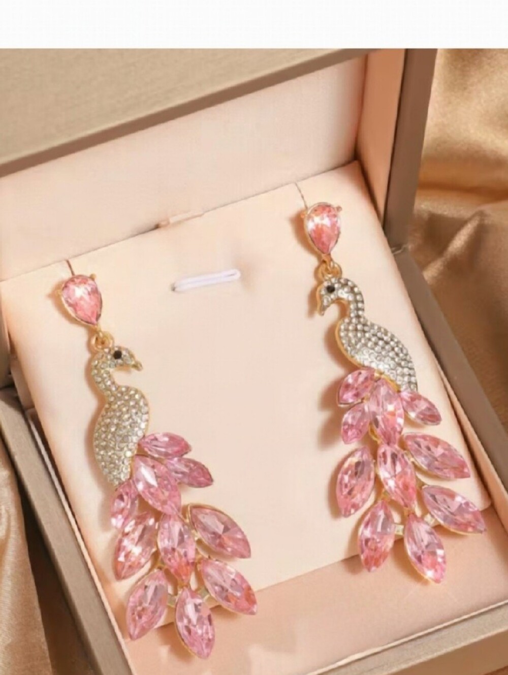 🌺Peacock Rhinestone Jeweld Earings Peacock Jewelry Resort Wear Tropical Wear